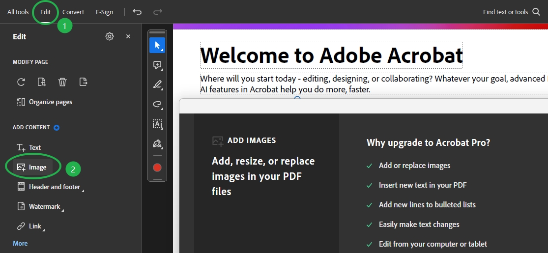 Add Picture to PDF with Adobe Acrobat Pro