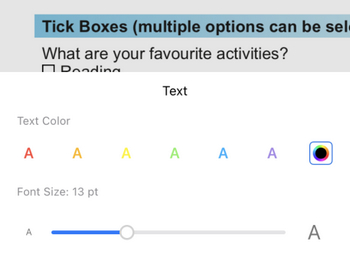 Change Text Size and Color