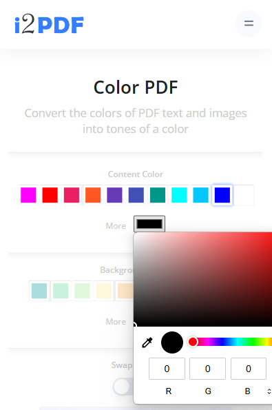 Choose Text Color