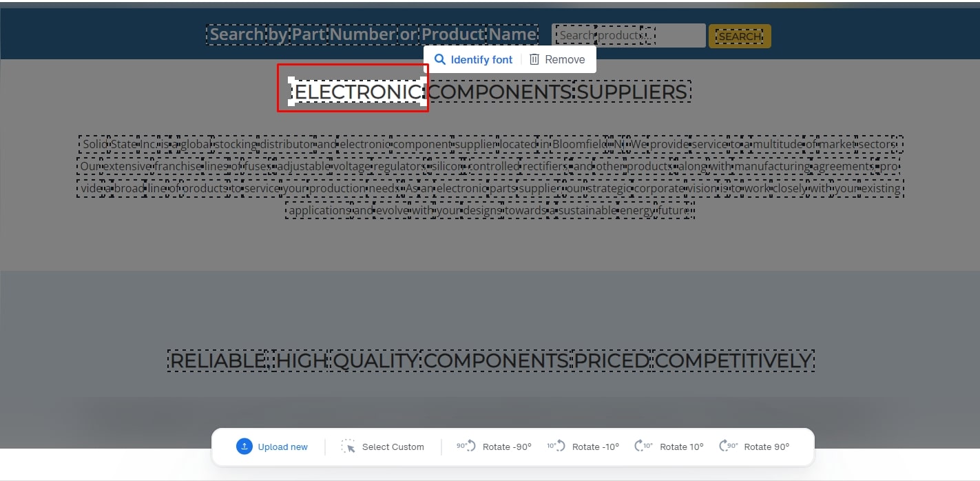 テキストを選択してフォント名を知る