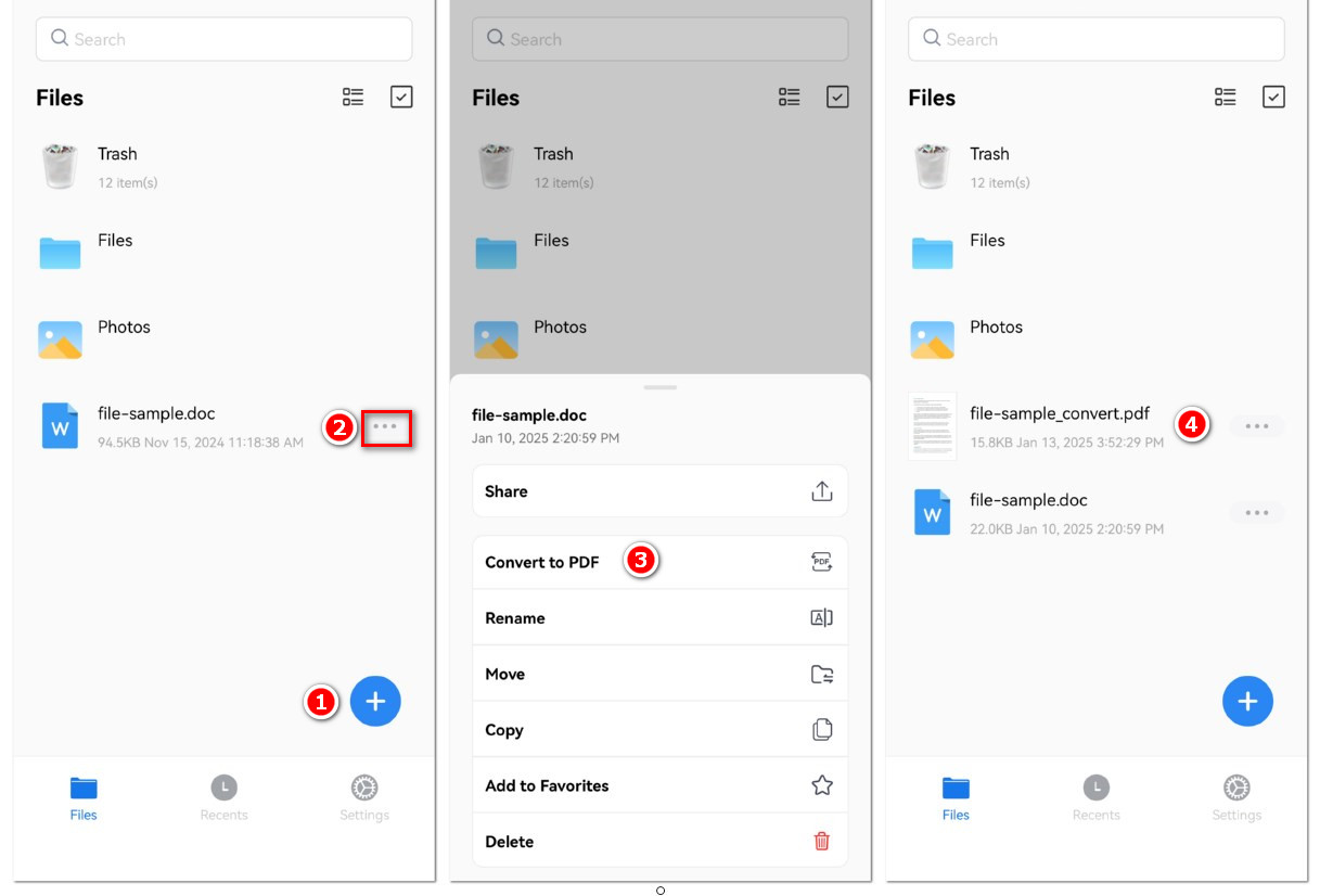 Convert Word to PDF on Android