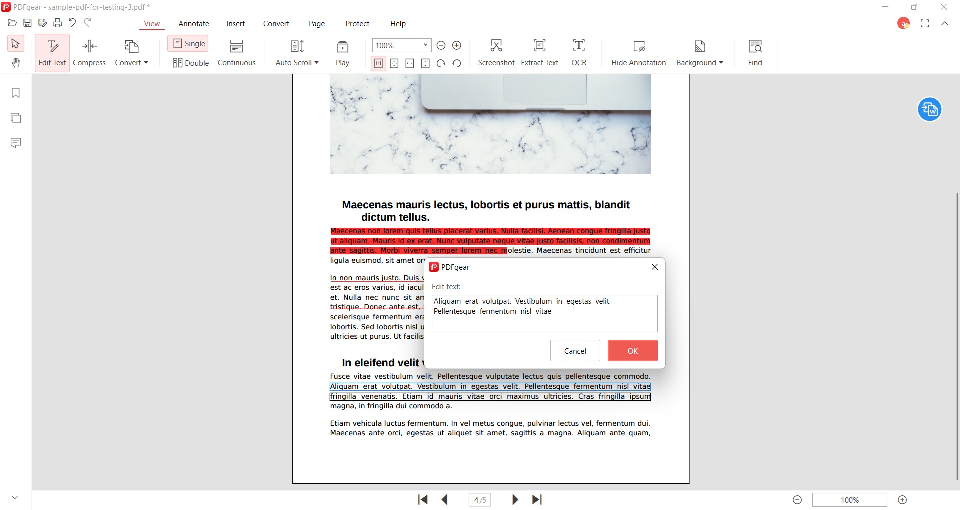 Edit PDF on Window 10
