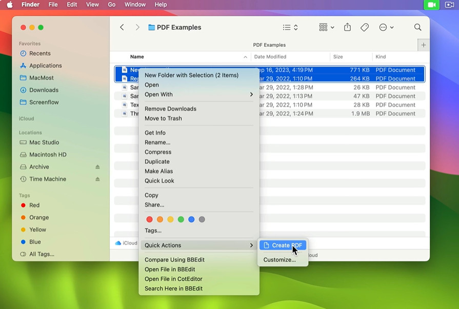 Macで複数のファイルからPDFを作成する