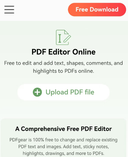 Pergi ke Editor PDFgear Online