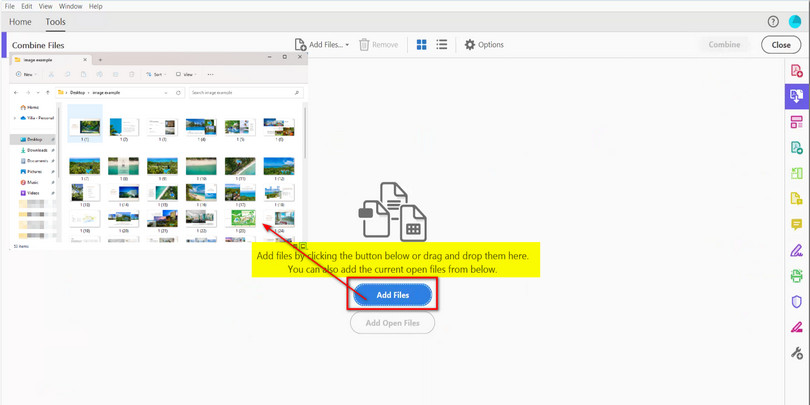 Importa JPEG in Adobe Acrobat Pro