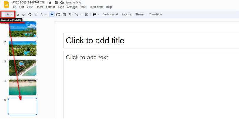 Ajouter plus d'images à Google Slide