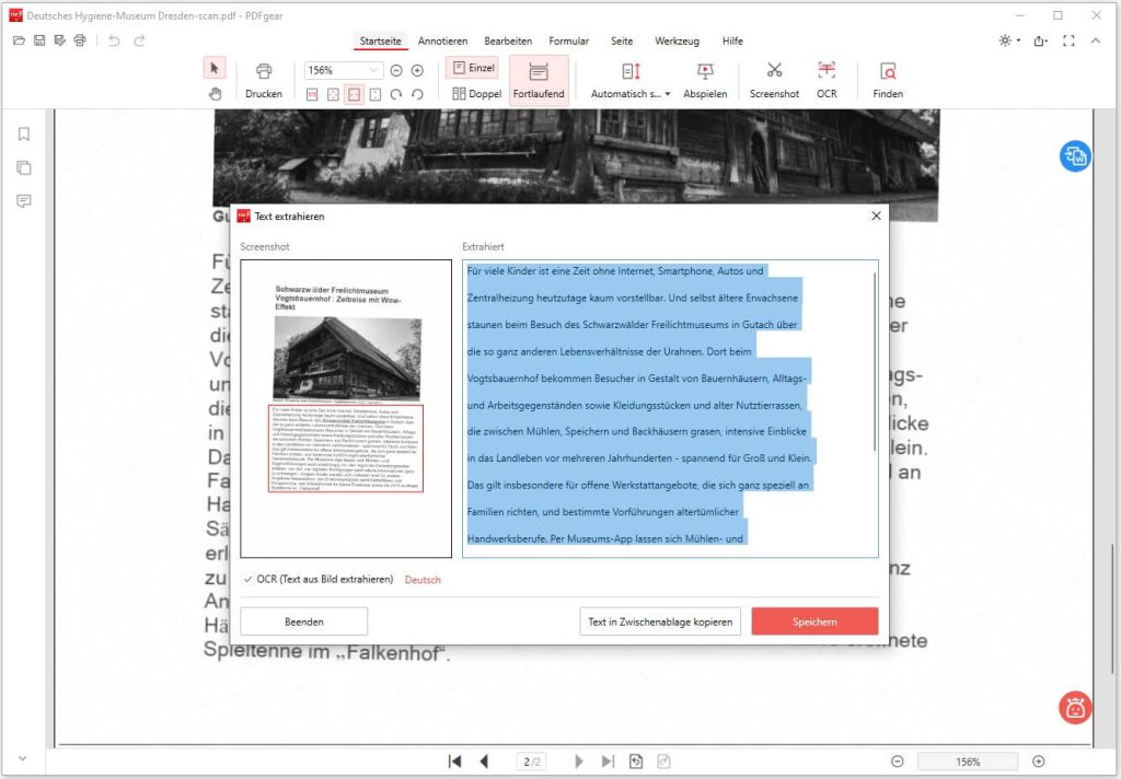 Texte aus PDF extrahieren