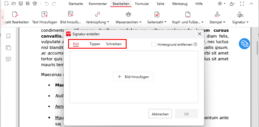 Drei Methoden zum Hinzufügen einer Signatur mit PDFgear