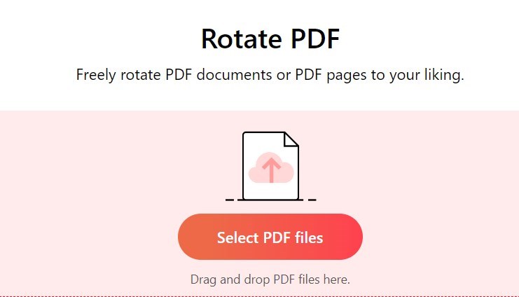 Upload PDF Files to PDFgear Online PDF Rotator