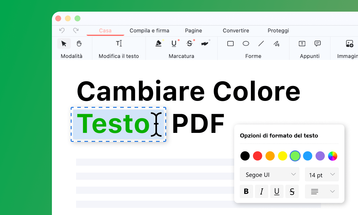 Come cambiare il colore del testo in PDF